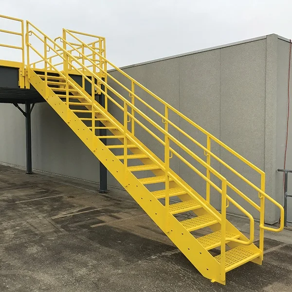 Outdoor Hot-dip Galvanized Carbon Steel Staircase with Anti Slip Stepspromote sales