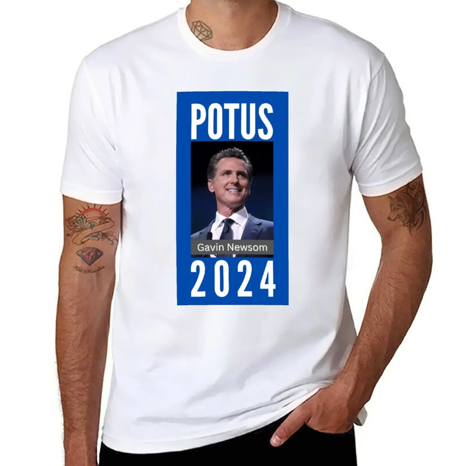 

New Gavin Newsom for POTUS in 2024 T-Shirt boys white t shirts animal print shirt for boys t shirt for men