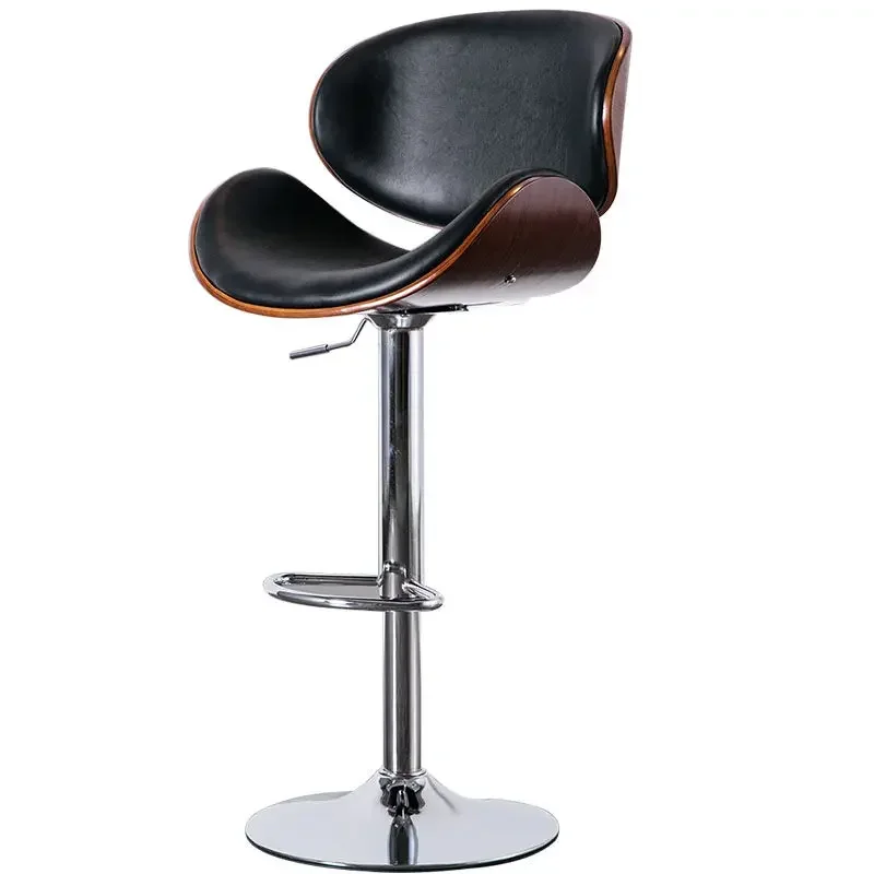 

Bar Stools Luxury Furniture Adjustable Swivel Gold High Chair Modern Metal Leather With Back