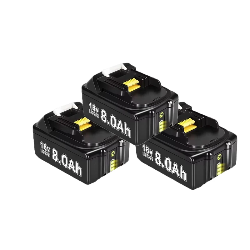 18V 8000mAh Akku für Makita BL1830 BL1815 BL1860 BL1850 BL1840B Akku-Elektrowerkzeuge, wiederaufladbarer Akku mit 4A 6A Ladegerät
