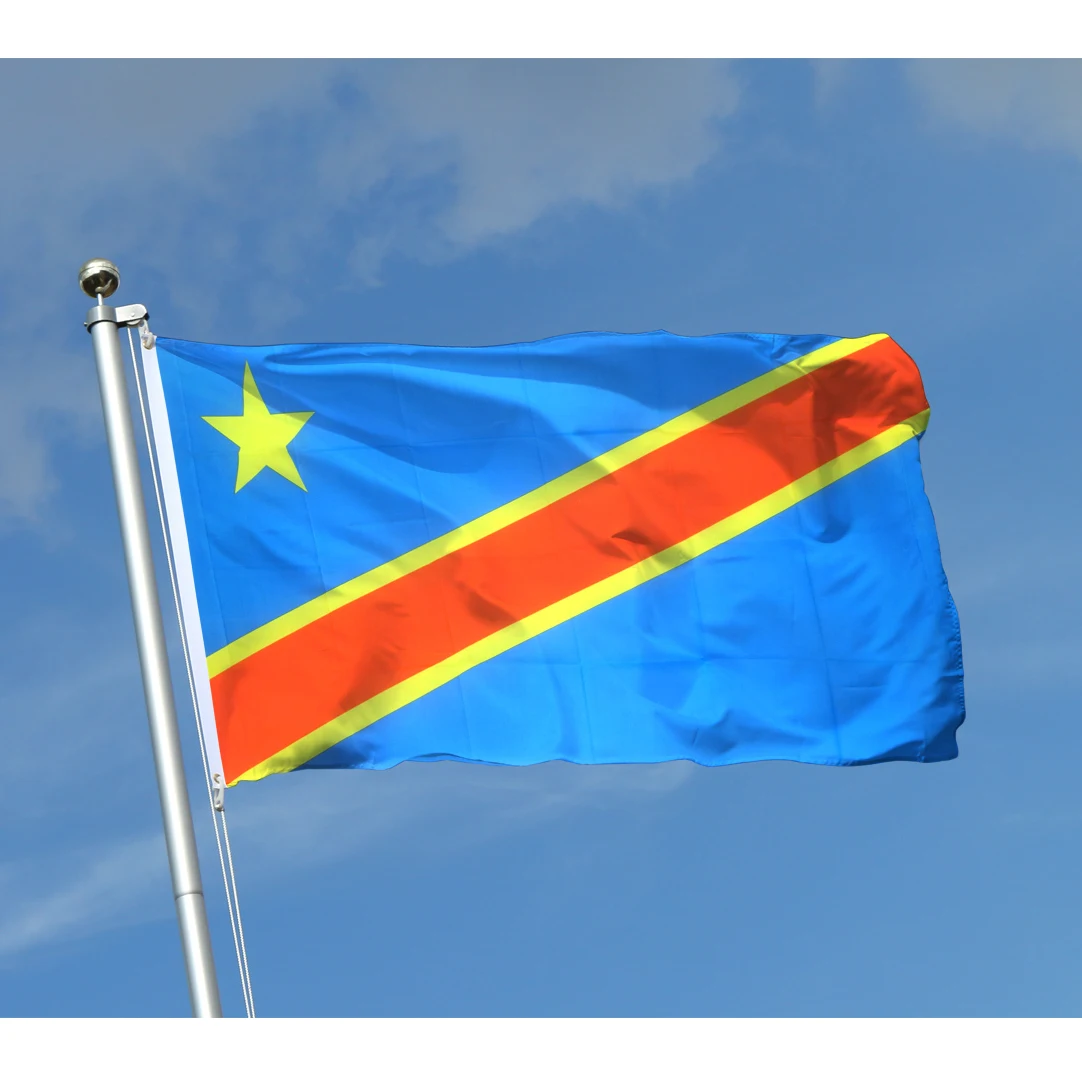 Drapeaux de décoration pour la maison, bannière, sensation nationale, Congo, République démocratique du Congo, 90x150cm