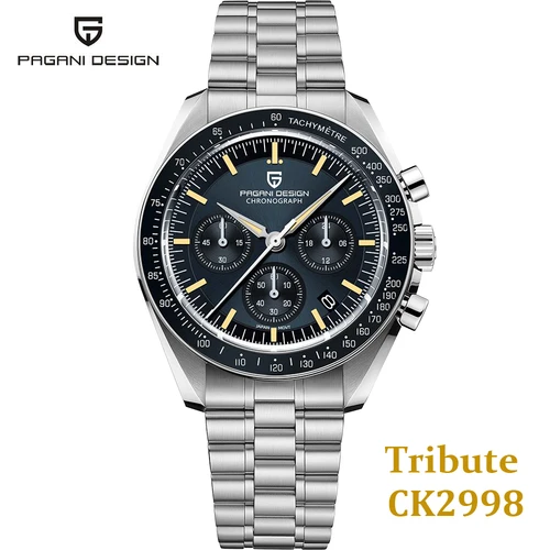 Imagen 2 del producto PAGANI DESIGN 2025 nuevo homenaje a CK2998 reloj lunar hombres relojes de cuarzo de lujo para hombres AR cristal de zafiro cronógrafo deportivo hombre