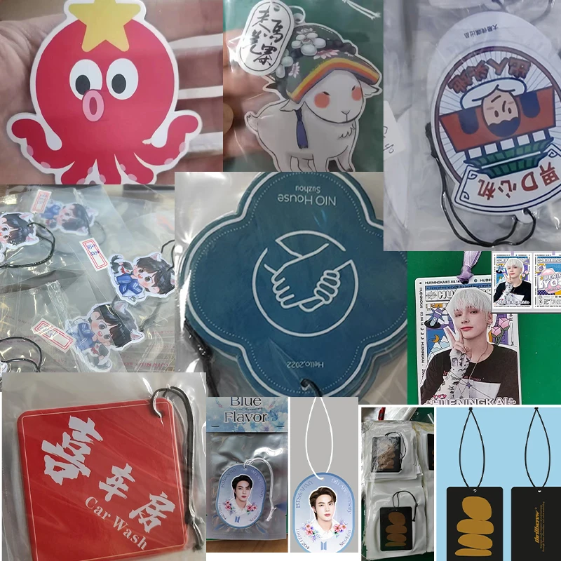 Customized car air freshener free design car accessories car aromatherapy any shape any picture can be customized advertising