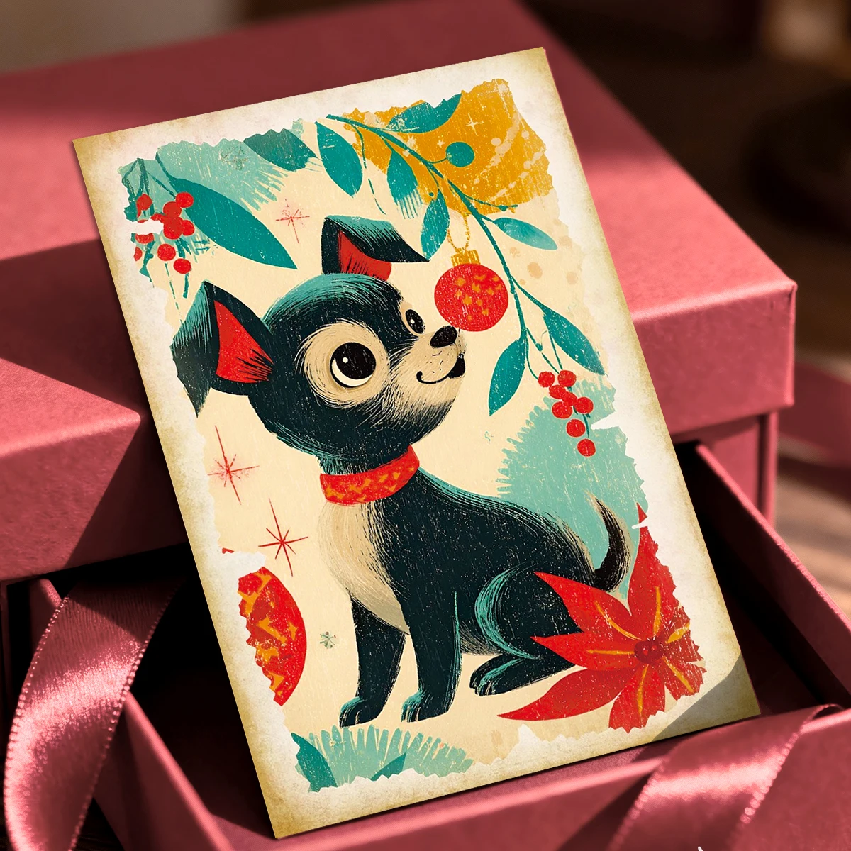 20 Stück nostalgische Weihnachtspostkarten für Heimdekoration, Geschenkanhänger, Partygeschenke, Fotowand-Kunstcollage, Weihnachtsgeschenkverpackungs-Accessoires – Detail 5
