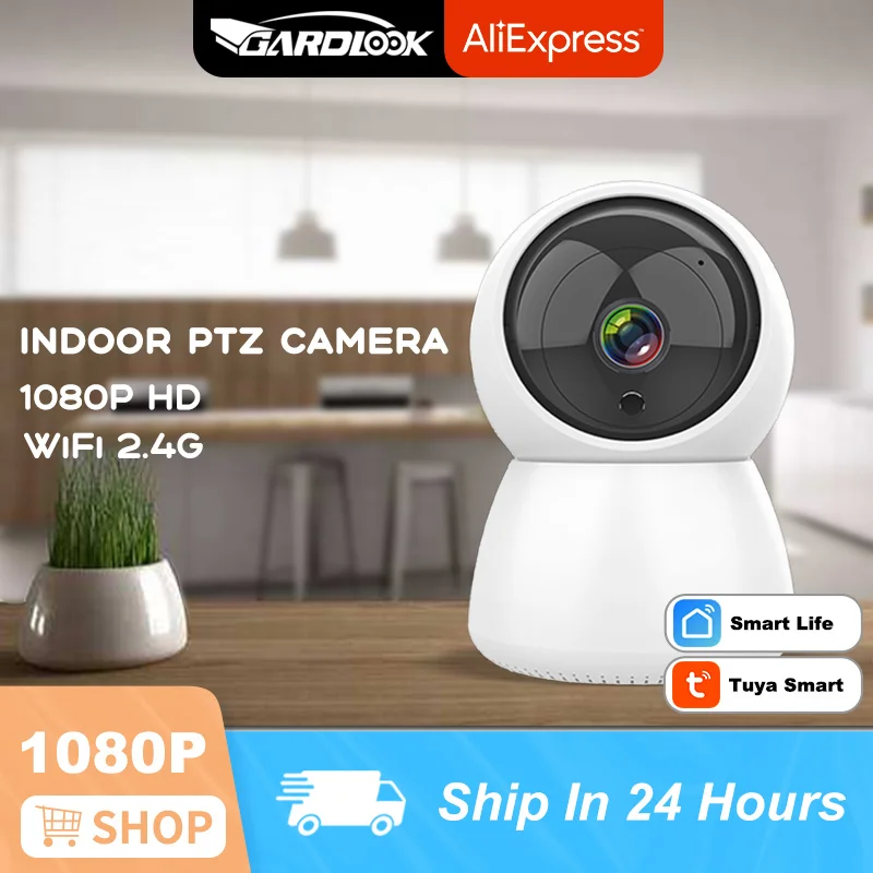 

GARDLOOK WiFi 1080P PTZ Camera Tuya Smart Life Two Way Audio Motion Detector Night Vision