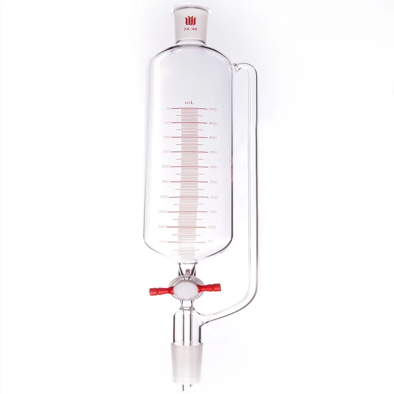 SYNTHWARE Fine adjustable constant pressure drip funnel with graduated, FUNNEL, PRESSURE EQUALIZING, PTFE METERING STOPCOCK, F61