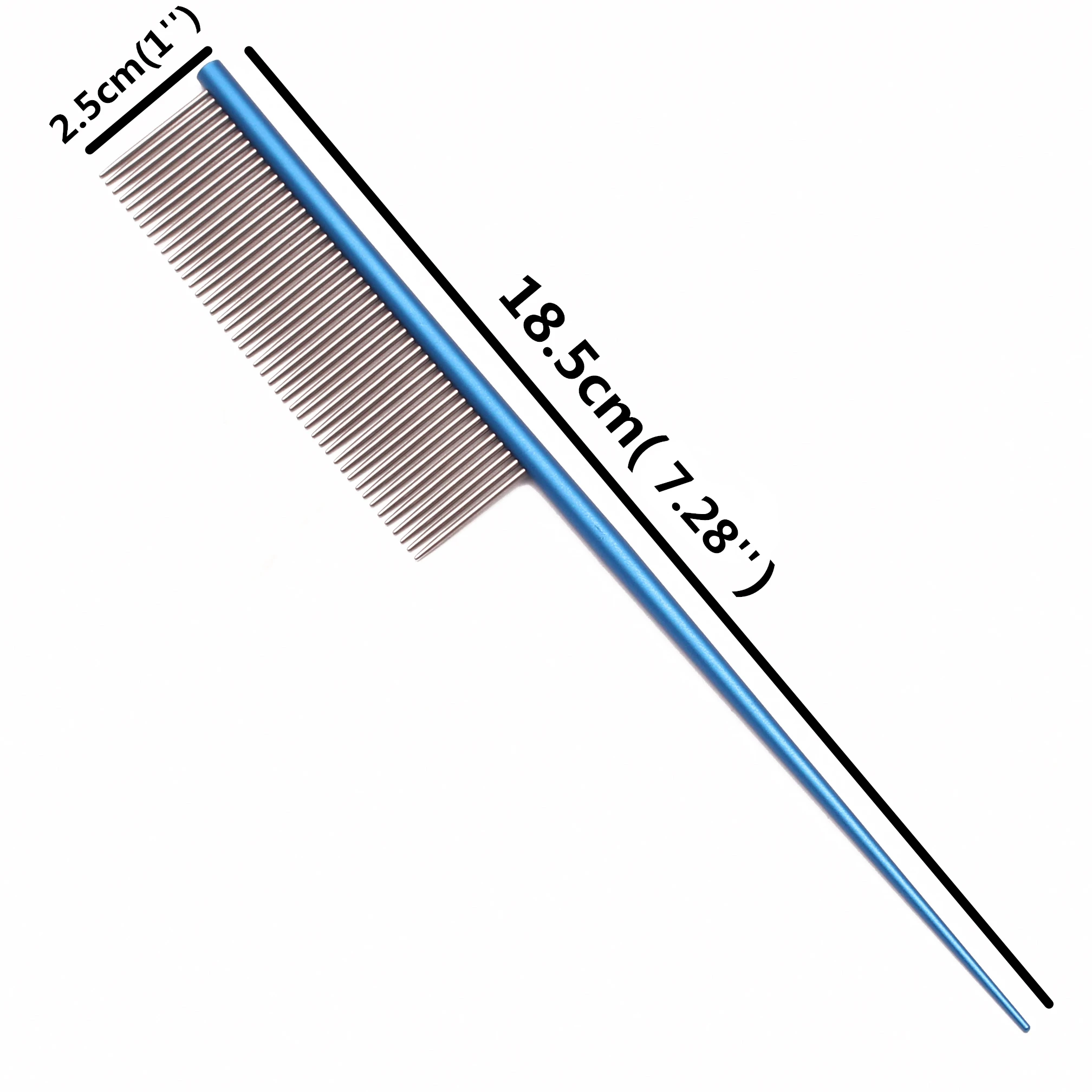 Pet Grooming Combs Aluminum Alloy Brush For Dogs Boundary Knot Massage Cat Hair Cleaning  Pointed tail Combs Crescent Combs