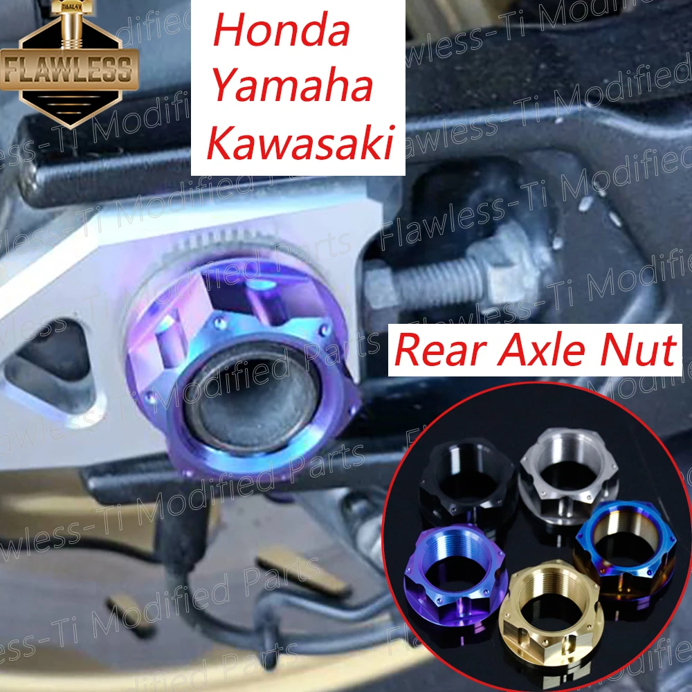 Flawsti-eixo Traseiro Porca Swingarm Porca de Titânio para Yamaha Tmax 560 Bmw S1000rr Kawasaki Zx6r Gsx-r1000 M22 M24 M25x1.5 Pitch Gr5