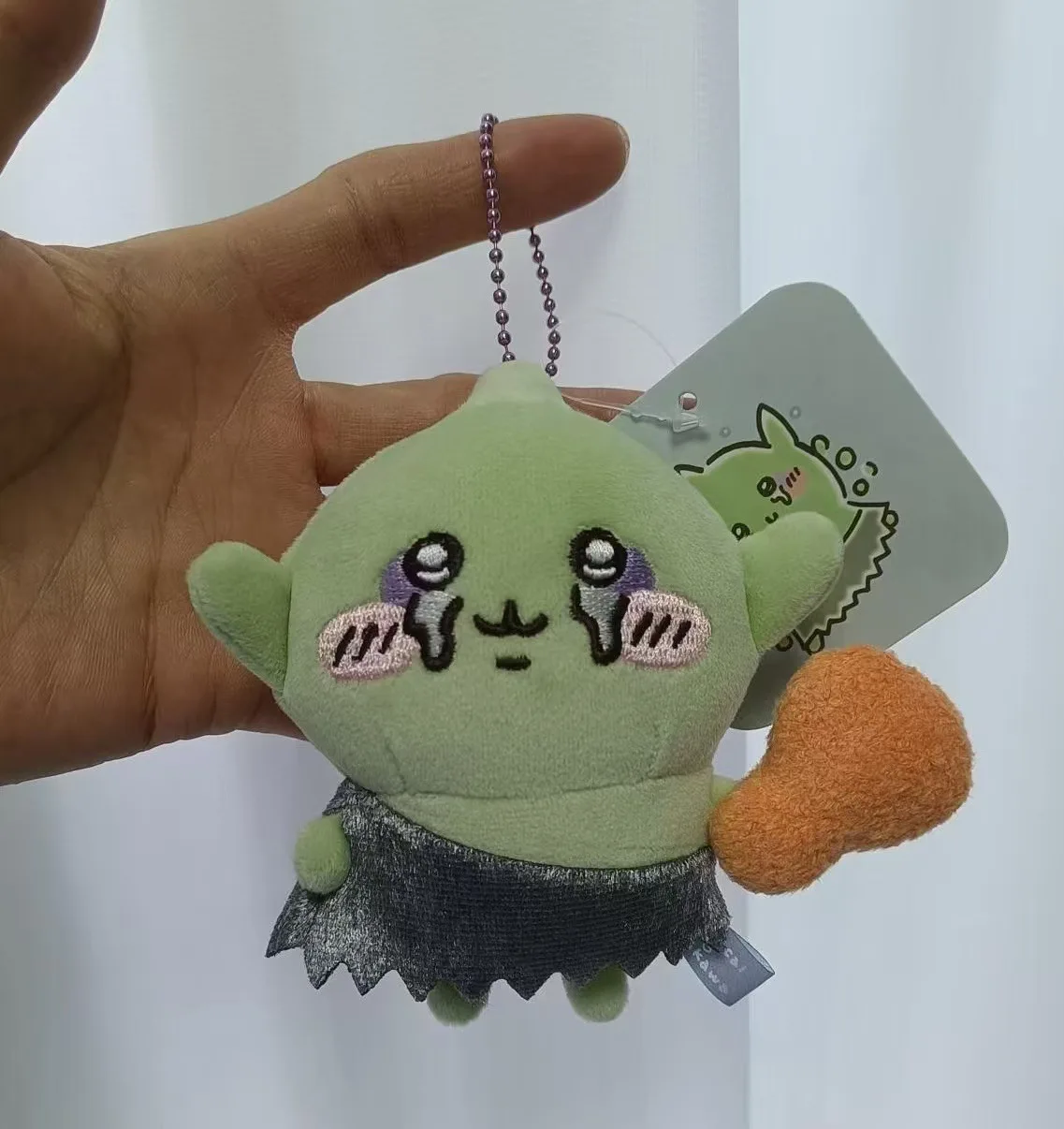 Neuer Yiji Cartoon Grüner Weinender Chiji Goblin Usagi Hühnerbein Plüsch-Anhänger Schlüsselanhänger Hängedekoration Freund/Kinder Geschenk – Detail 1