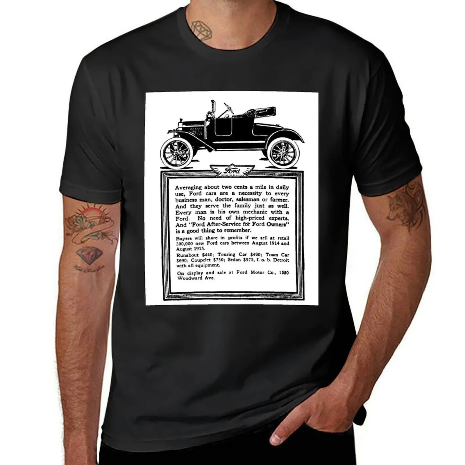 Model T Roadster Advertisement T-Shirt new edition quick drying graphics Men's clothing