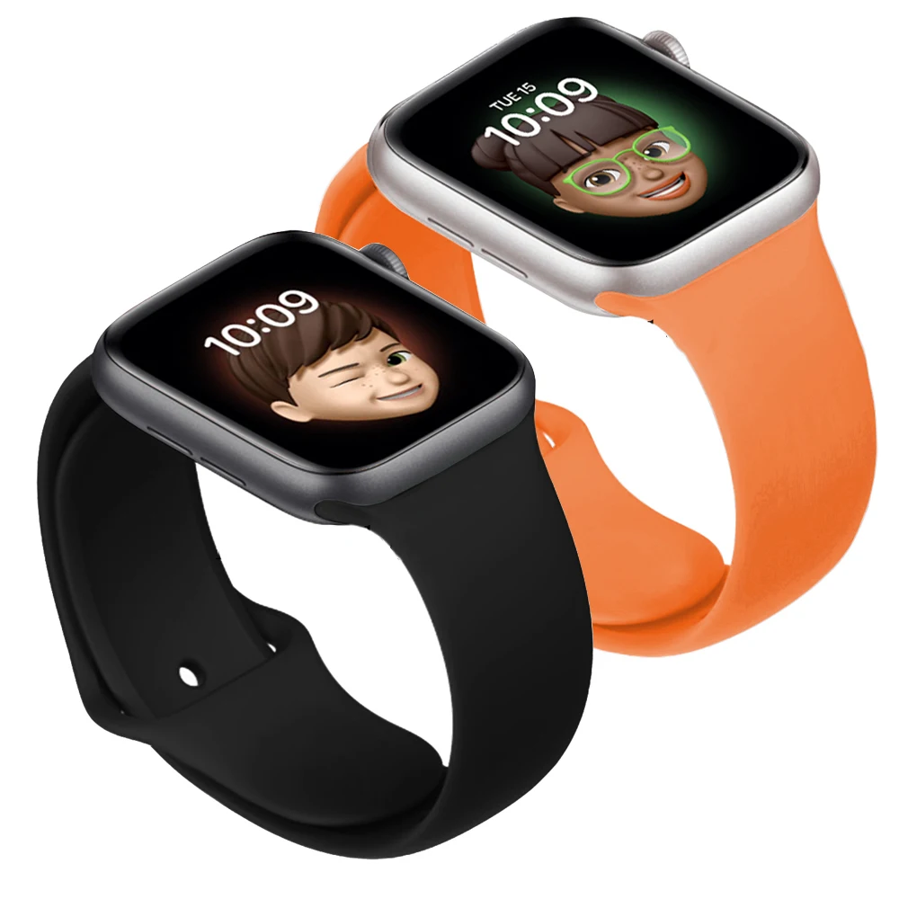 Спортивные ремешки для Apple Watch Band 44 мм 45 мм 42 мм 40 мм 49 мм 46 мм 41 мм 38 мм Силиконовый браслет iWatch Series 10 9 7 8 SE 3 Ultra 2