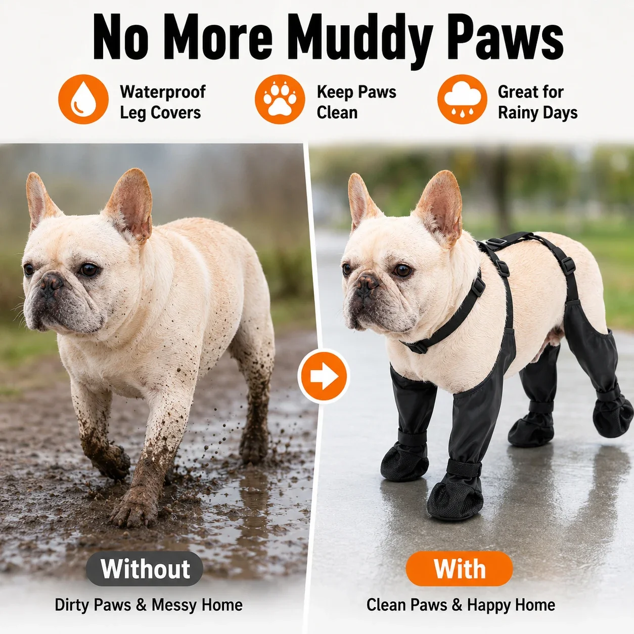 1set Pet Rain Shoes Dog Rain Boots Waterproof Dog Boots Small Puppy Medium Large Dogs Pet Booties Anti-Slip Dog Shoes Rain Snow