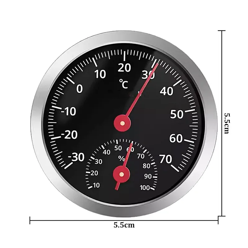 لوحة لوحة قيادة السيارة عصا على ميزان الحرارة/الرطوبة 2 في 1 مجموعة منفذ هواء السيارة مقياس الحرارة الصغير مقياس الرطوبة الدراجة