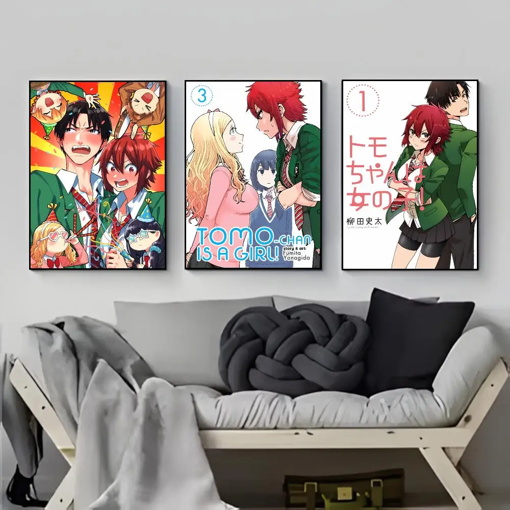 Cheerful Slice-Of-Life Comedic T-Tomo-Chan Is A Girl Poster Elegant Indoor Artwork Design & Contemporary Home Decor