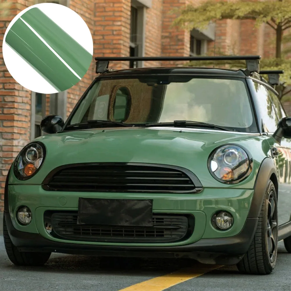 Auratium Green PVC Car Vinyl Wrap Film with PET Release Liner Air‑Channel Bubble Free Self‑Adhesive Color Change Decal Sticker