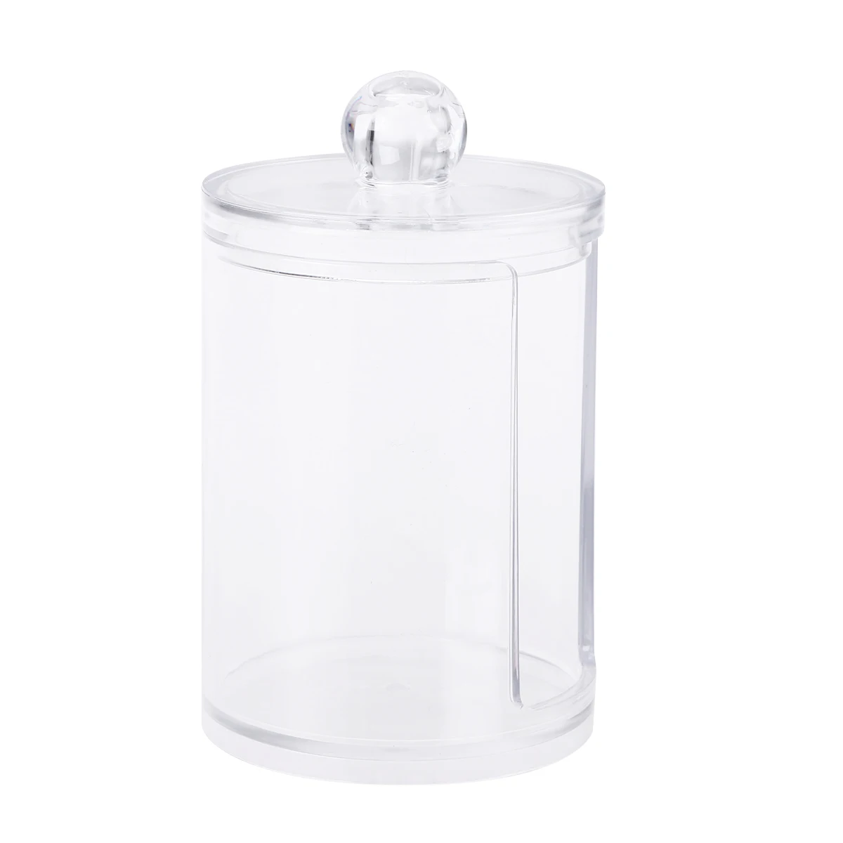 

Round Plastic Storage Containers Clear Canisters Makeup Box Organization Keep Table Tidy Transparent Container Protect
