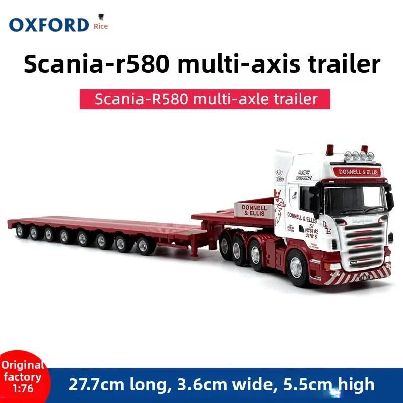 

Diecast OXFORD 1:76 Scale Scania R580 Multi-axle Semi-trailer Truck Alloy Car Model Collectible Toy Souvenir Display Ornament