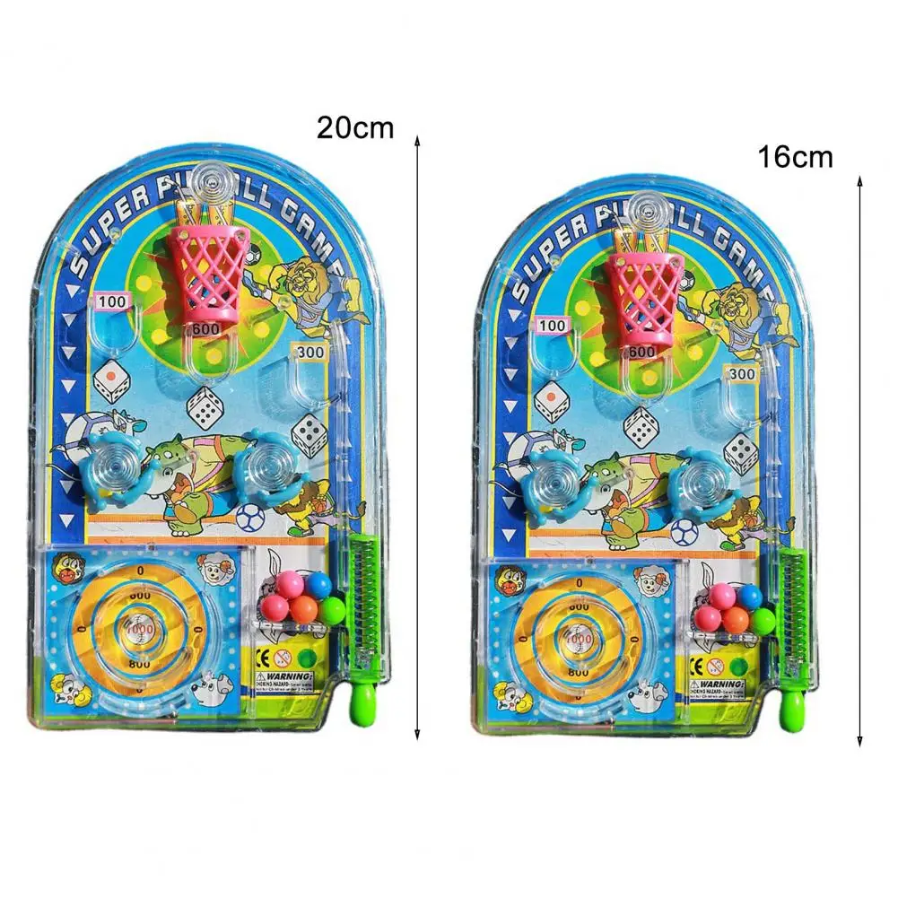 Classic Toys Games Vintage Mini Pinball Machine Interactive Toy Portable Cute Pattern Board Game Pinball Machine for Kids