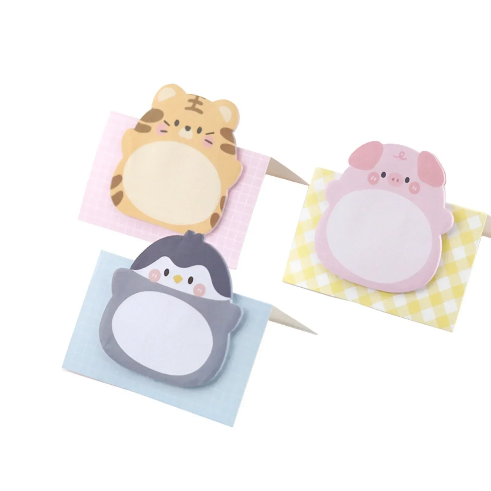 20 Sheets/pack Cute Cartoon Animal Sticky Notes Tiger Totoro Penguin Rabbit Bear Pig Adhesive Memo Pads Self-Stick Notes