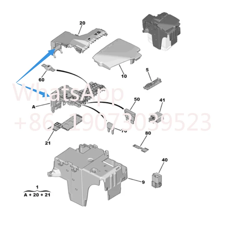 Brand New Genuine Battery  Fuse Box BPGA  9805119280 9666817380 For Peugeot 508 Citroen C4  C5 DS4 DS5 DS6