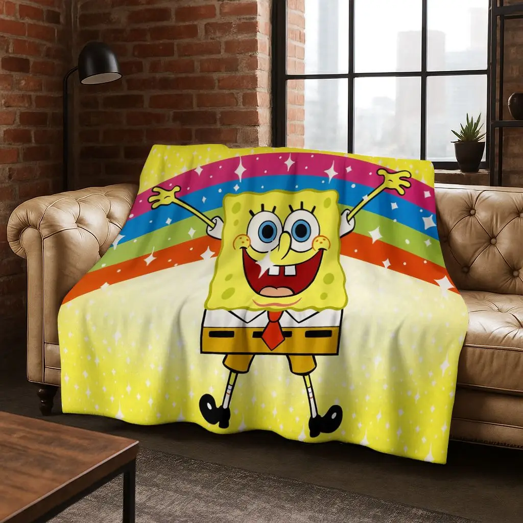 الكرتون S-سبونجبوب سكوير باتريك ستار الفانيلا بطانية لينة رمي بطانية للسرير غرفة نوم غرفة المعيشة السفر نزهة هدية #2