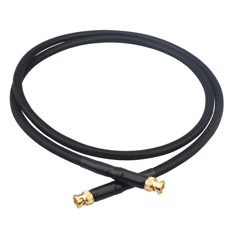 

HiFi Pure Silver BNC Digital Coaxial Cable HD Video Wire DI Radio Frequency SMA Audio Line 24k Gold Plated Plug