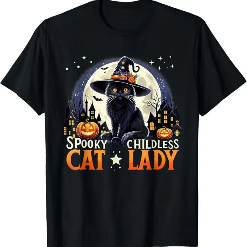 Kamala Harris 2024 Retro Spooky Childless Cat Lady Halloween T Shirt