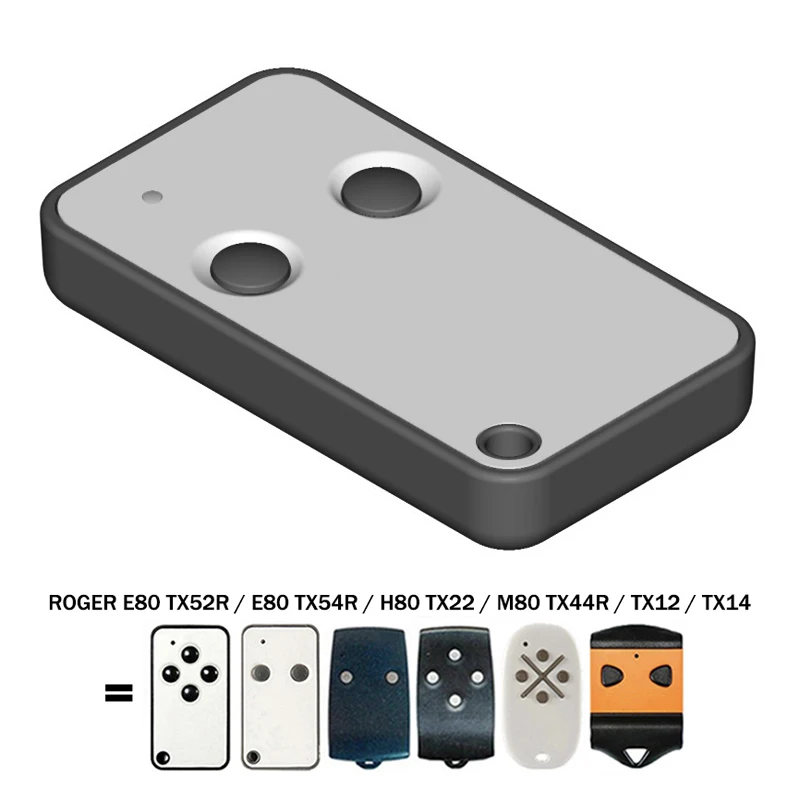 Новый ROGER E80/TX52R/2 E80 TX52R TX54R H80 TX22 M80 TX44R TX12 TX14 Дубликатор пульта дистанционного управления для гаражных ворот 433,92 МГц