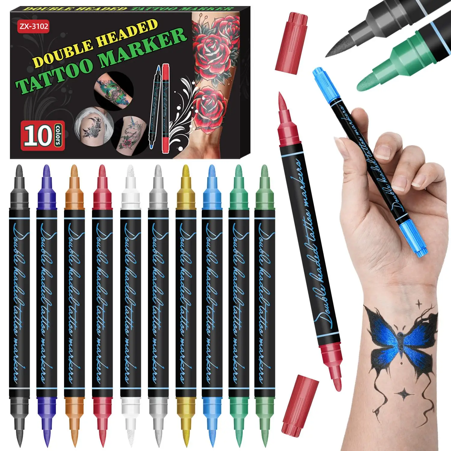 Vibrant Color Swatches and Application
