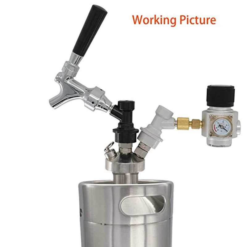 

ABRW-Ball Lock Mini Keg Tap Dispenser For Mini Beer Keg Stainless Steel Dispenser Growler Homebrew Spear 3.6L/5L/10L Beer Tool