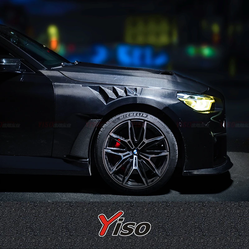 

Suitable for M2 G87 Dry carbon fiber leafboard Open-hole leafboard Modified Aerodynamic kit Alpha-n Alphan Front fender