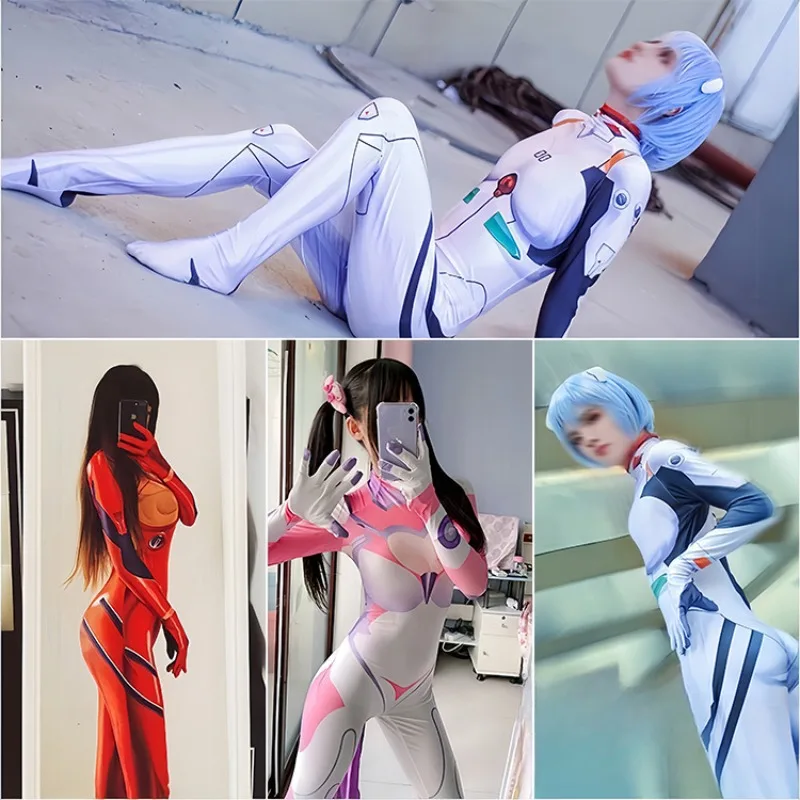 

Sexy Woman Eva Asuka Jumpsuit Rei Ayanami Adults Cosplay Costumes Superhero Spider Bodysuit Halloween Carnival Party Costumes