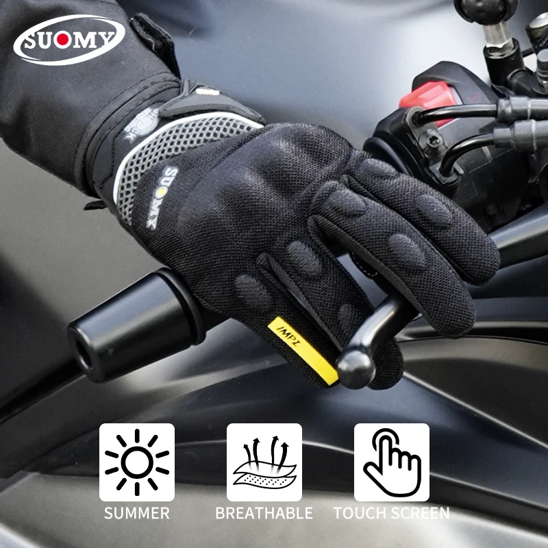 

SUOMY Breathable Full Finger Motorcycle Gloves Anti-Skid High Quality Stylish Motocross Racing Riding Gear SU-09