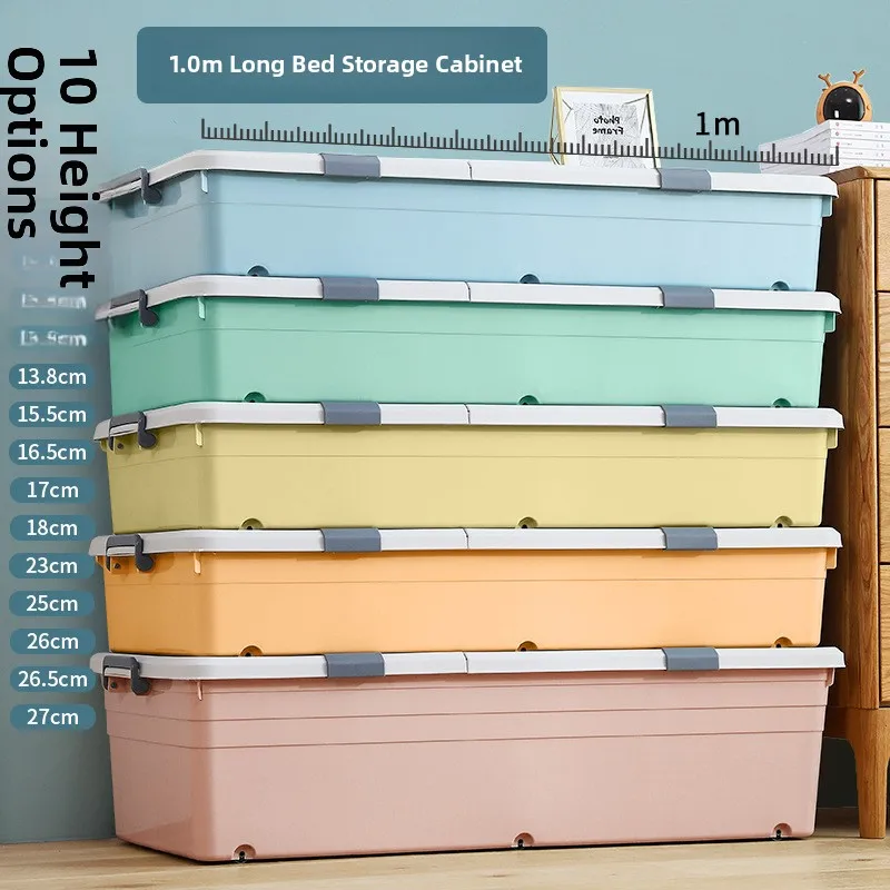 

Extra Large Bed under Storage Box Plastic Clothes Quilt Organizer Drawer Style Storage Box Flat Underbed Closet Organizer