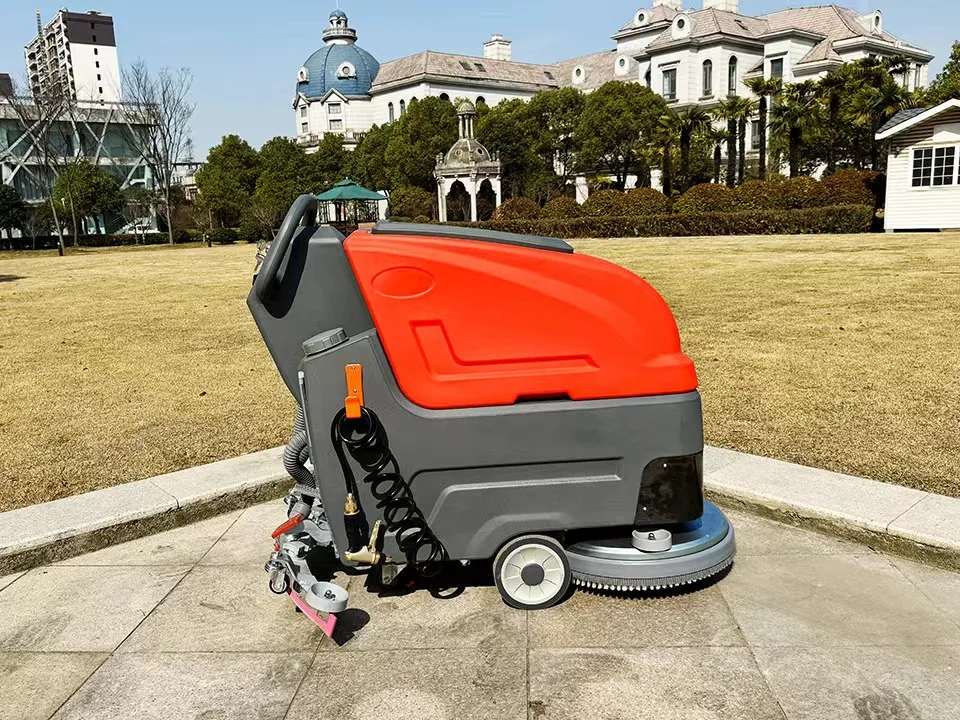 Экологически чистый аккумуляторный ручной скребок для пола, промышленная стиральная машина, скруббер для чистки пола