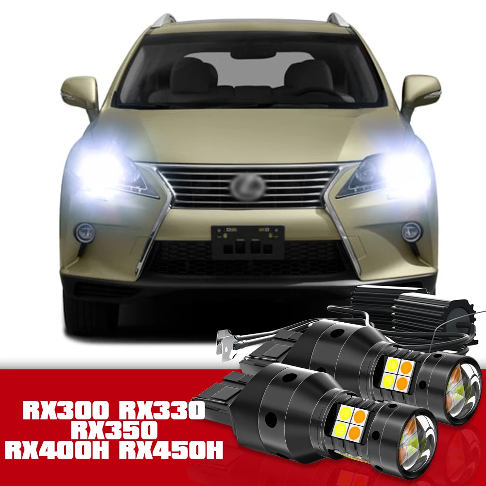 

2pcs LED Accessories Dual Mode Turn Signal+Daytime Running Light DRL For Lexus RX300 RX330 RX400H RX350 RX450H RX450HL RX