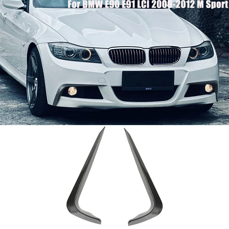 For BMW 3 Series E90 E91 LCI 2009 2010 ~ 2012 M Sport Car Front Bumper Splitter Spoiler Decorative Trims Fog Light Canard Cover