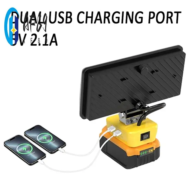 

AF89-1 PCS 8 Inch Cordless LED Work Light Plastic Portable Electric Torch USB 5V 2.1A For 18V 20V Lithium Battery 2 Modes