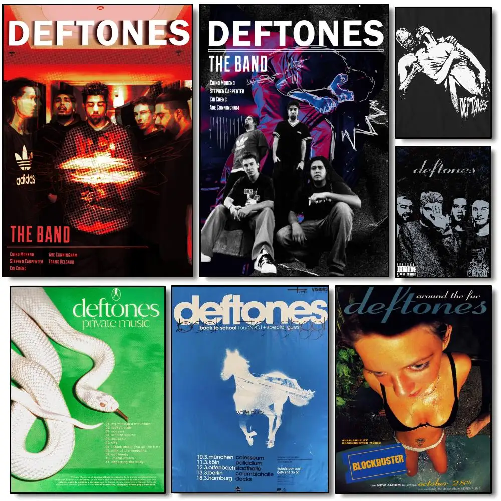 Classic Band D-Deftones music Poster Modern Aesthetic Wall Art | Stylish Bedroom Home Decor & Unique Gift Ideas