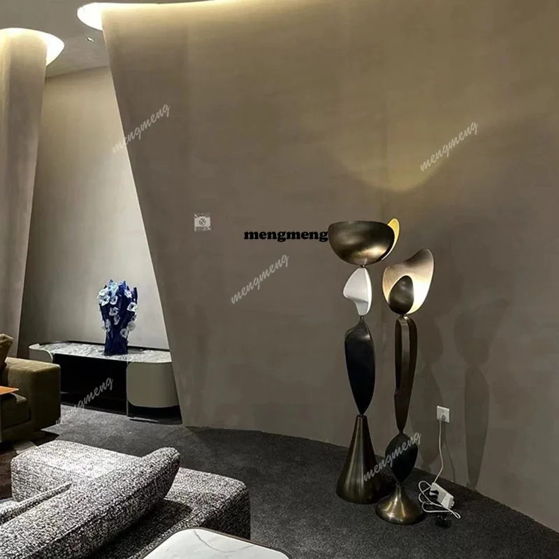 Designer model room light luxury living room sofa bedroom art hotel club vertical atmosphere floor lamp
