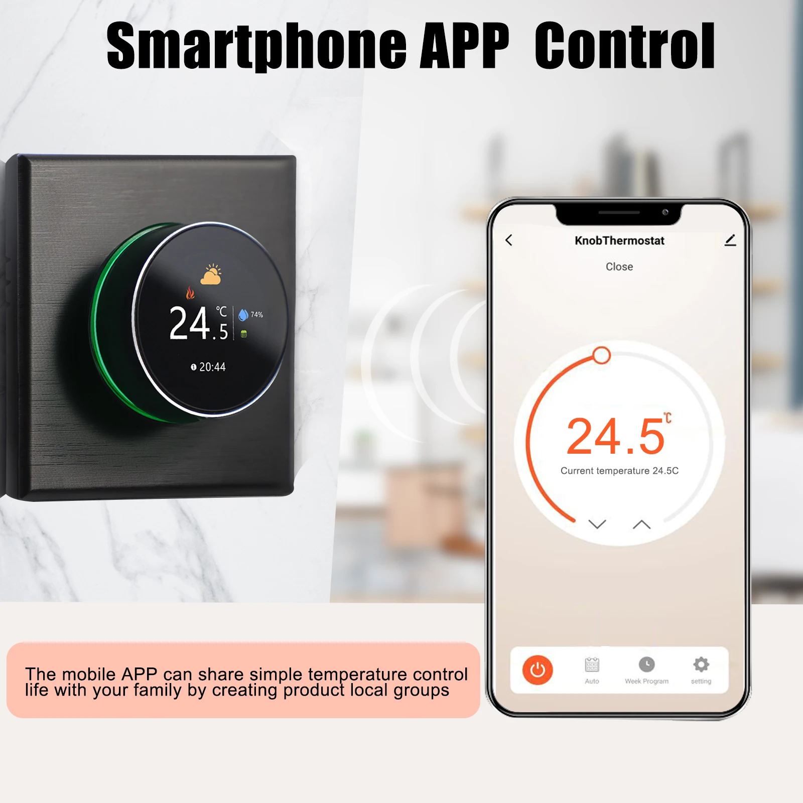 

KKMOON WiFi Smart Thermostat Temperature Controller Weekly Programmable Button Control APP Voice Control with Alexa/Google Home