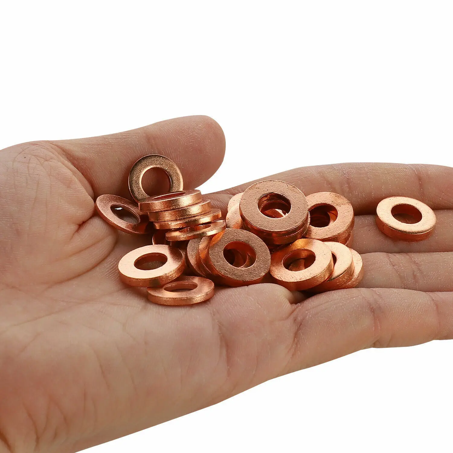 200pcs Copper Diesel Injector Ports Washers Fuel Set Seal Rings Assortment Set O-Ring Seal M5-M14 Wear-Resistant Auto Parts