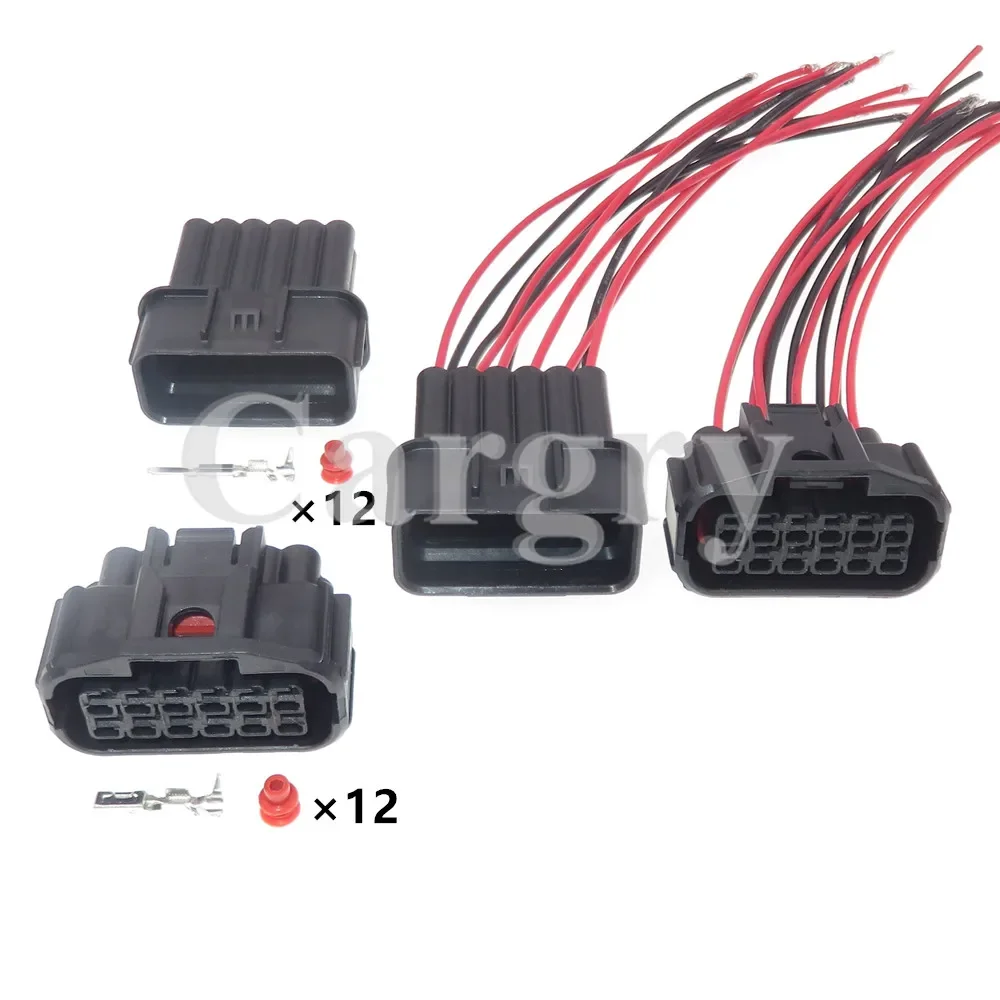 

1 Set 12P Car Waterproof Connector 6181-6784 6189-7410 Electrical Auto LED Light Plug AC Assembly For Honda