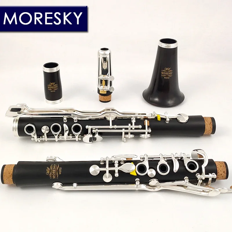 MORESKY Oehler System Clarinet G Tune Ebony Clarinet Silver Plated Keys M202