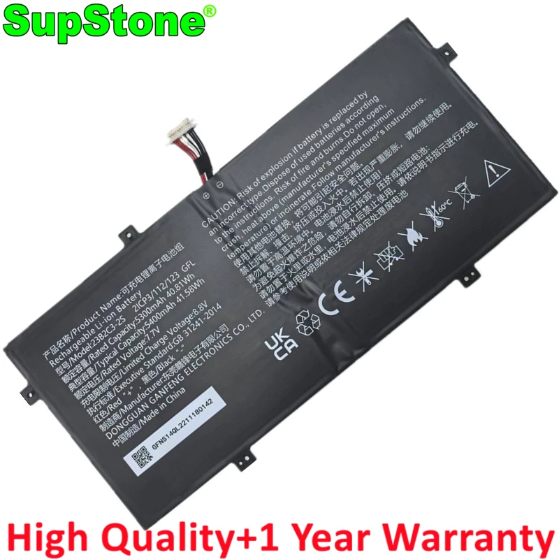 SupStone 23B2C3-2S Laptop Battery For Rtdpart GFNS14QL 2ICP3/112/123 GFL