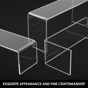 3/6/9 pçs acrílico expositor multifuncional transparente mini modelo rack de armazenamento para perfume boneca jóias decoração organzier 8 principais vendas palangana transparente - №2