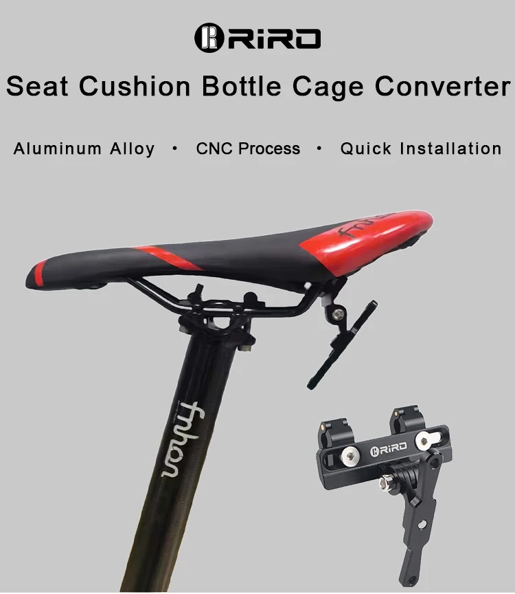 RIRO Fahrrad Wasser Flasche Käfig Extender MTB Wasser Tasse Halter Konverter Rennrad Sattel Verlängerung Halterung Änderung Teile – Detail 1