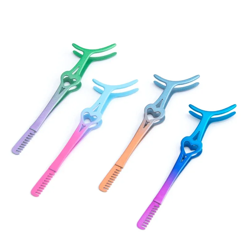 Eyelash Beauty Fake Eyelash Applicator Tweezers Paste False Tools Mascara Eyelashes Clip Aids Lashes Curler Makeup Cosmetic Tool