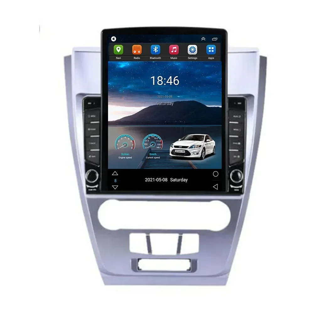 For Tesla Style 2Din Android 13 Car Radio For Ford Fusion Mondeo Mustang 2009-12 Multimedia Video Player GPS Stereo Carplay DSP