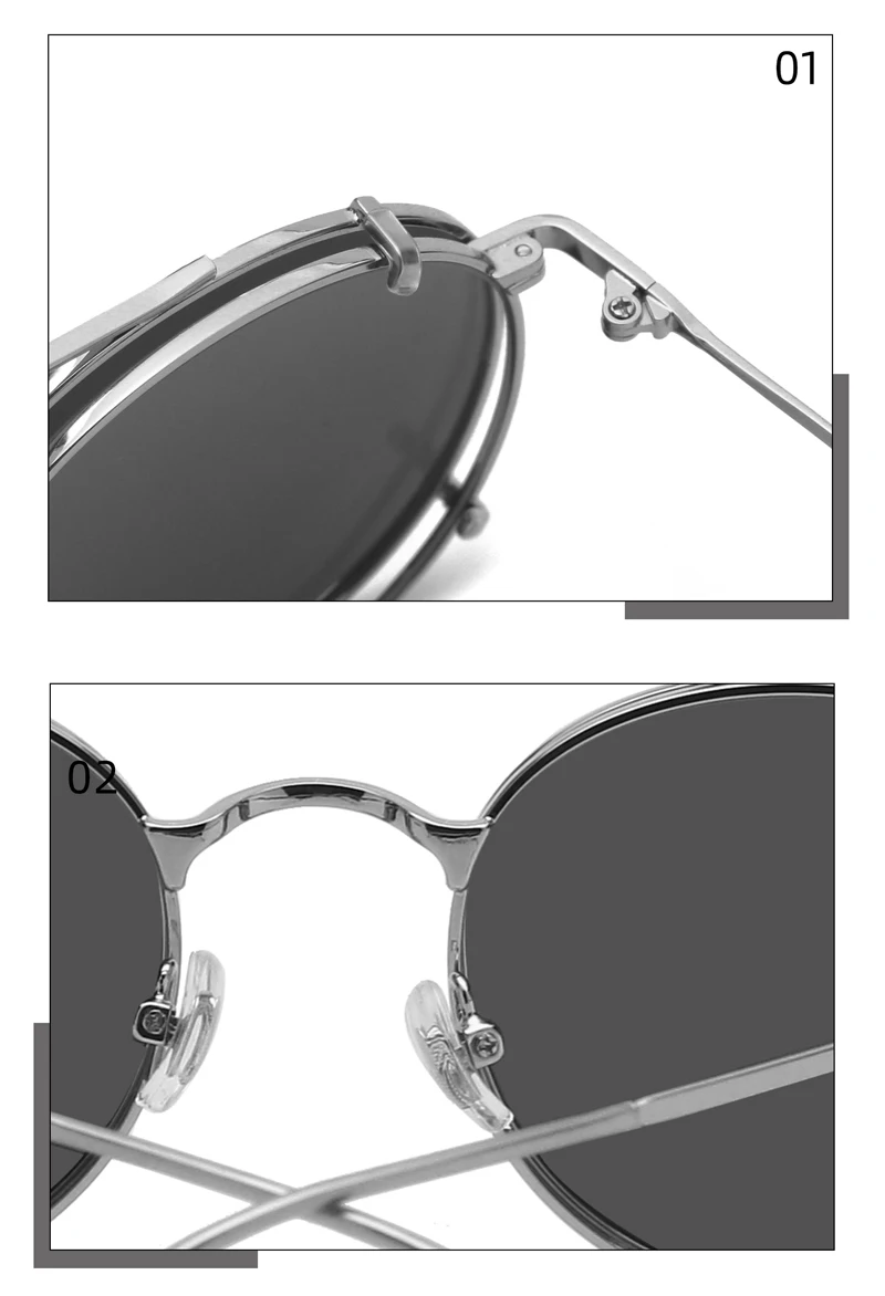 Swanwick Damen-Sonnenbrille mit Metallclip, rund, Retro, faltbar, polarisiert, für Herren, Vintage, optisch, grün, blau, heiß begehrt – Detail 13
